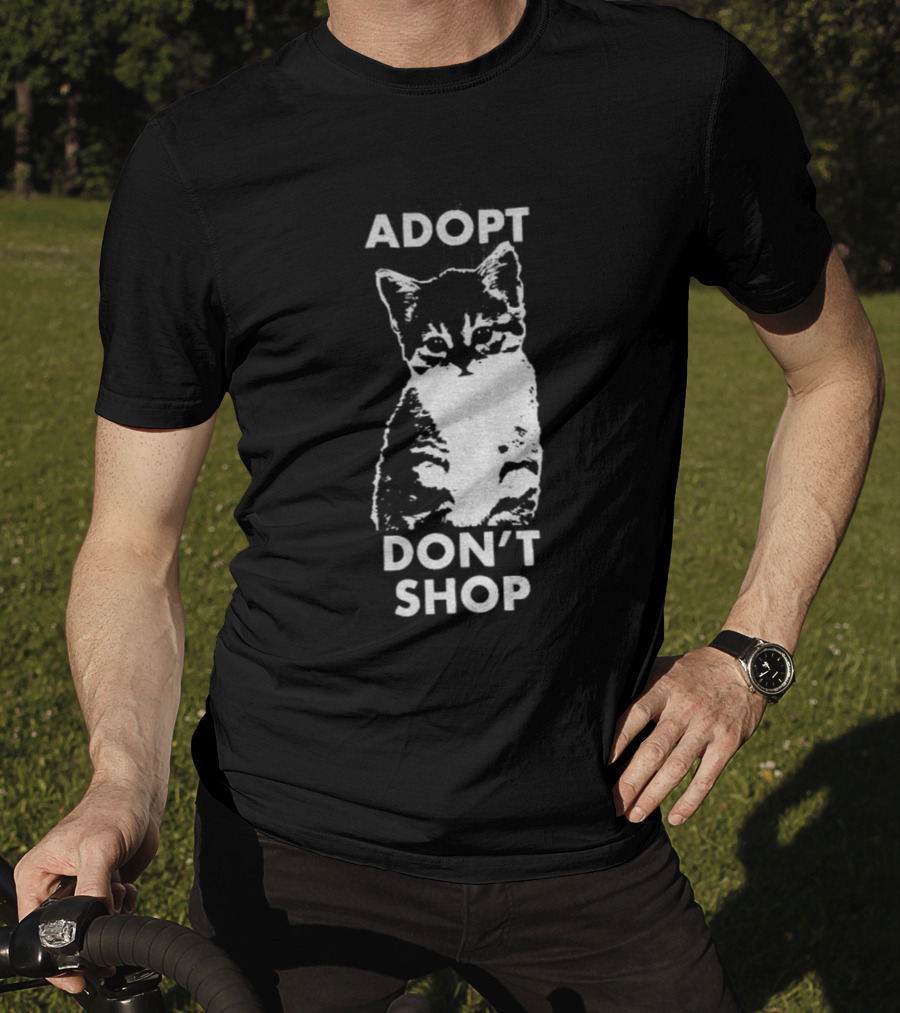 Adopt Don't Shop Vintage Cute Cat T-Shirt
