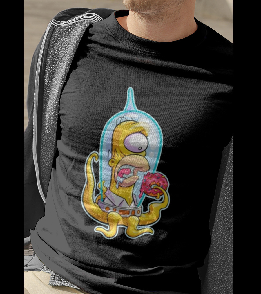 HO-MAR Simpsalien Homer Simpson BeastWreck Halloween Character Donut Space Alien T-Shirt