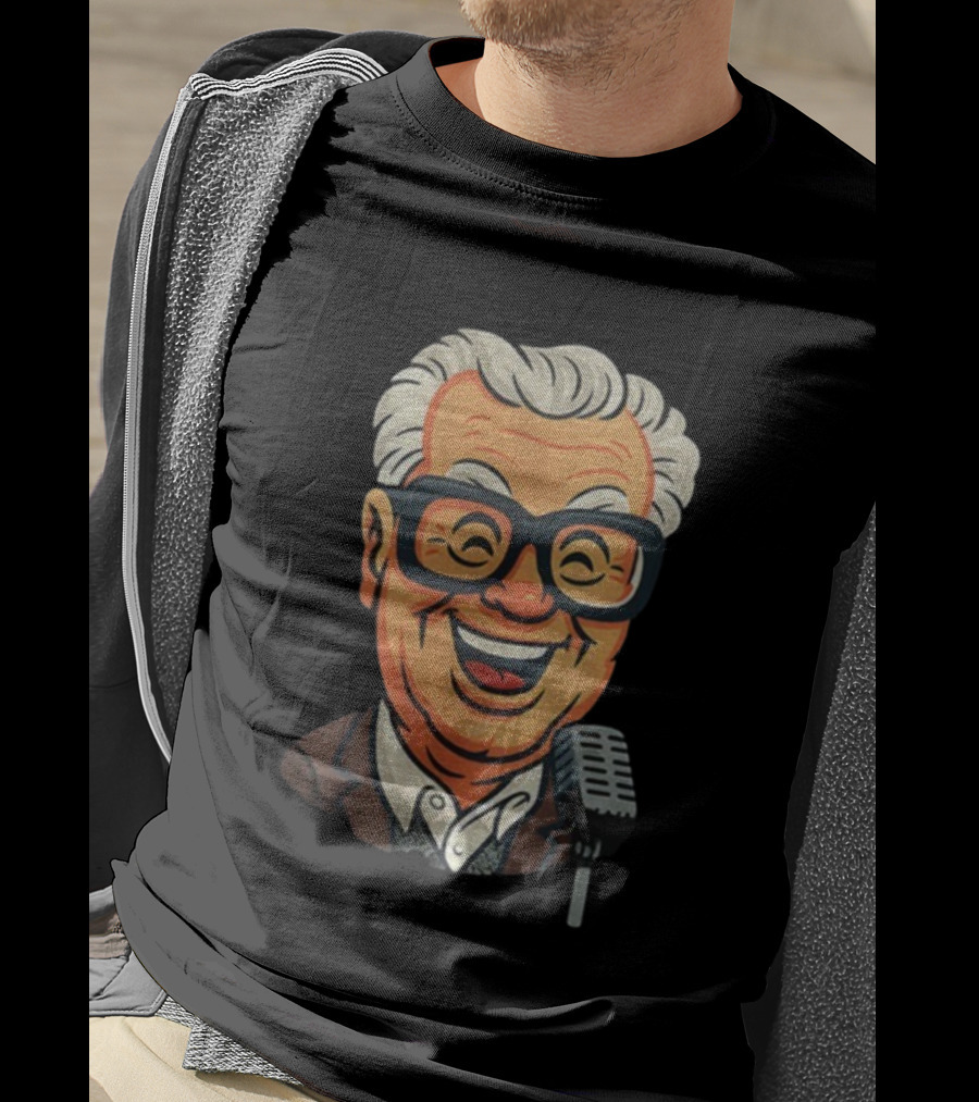 Harry Caray Cartoon Sports Commentator Baseball Fan Tribute T-Shirt