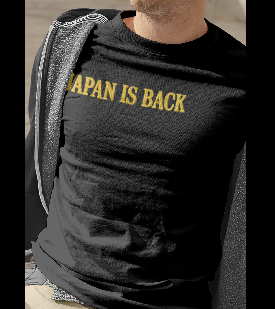 Japan Is Back Yellow Text T-Shirt