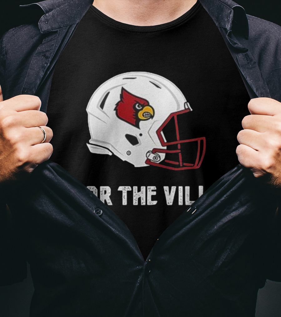 FOR THE VILLE Louisville Cardinals Mascot Helmet T-Shirt