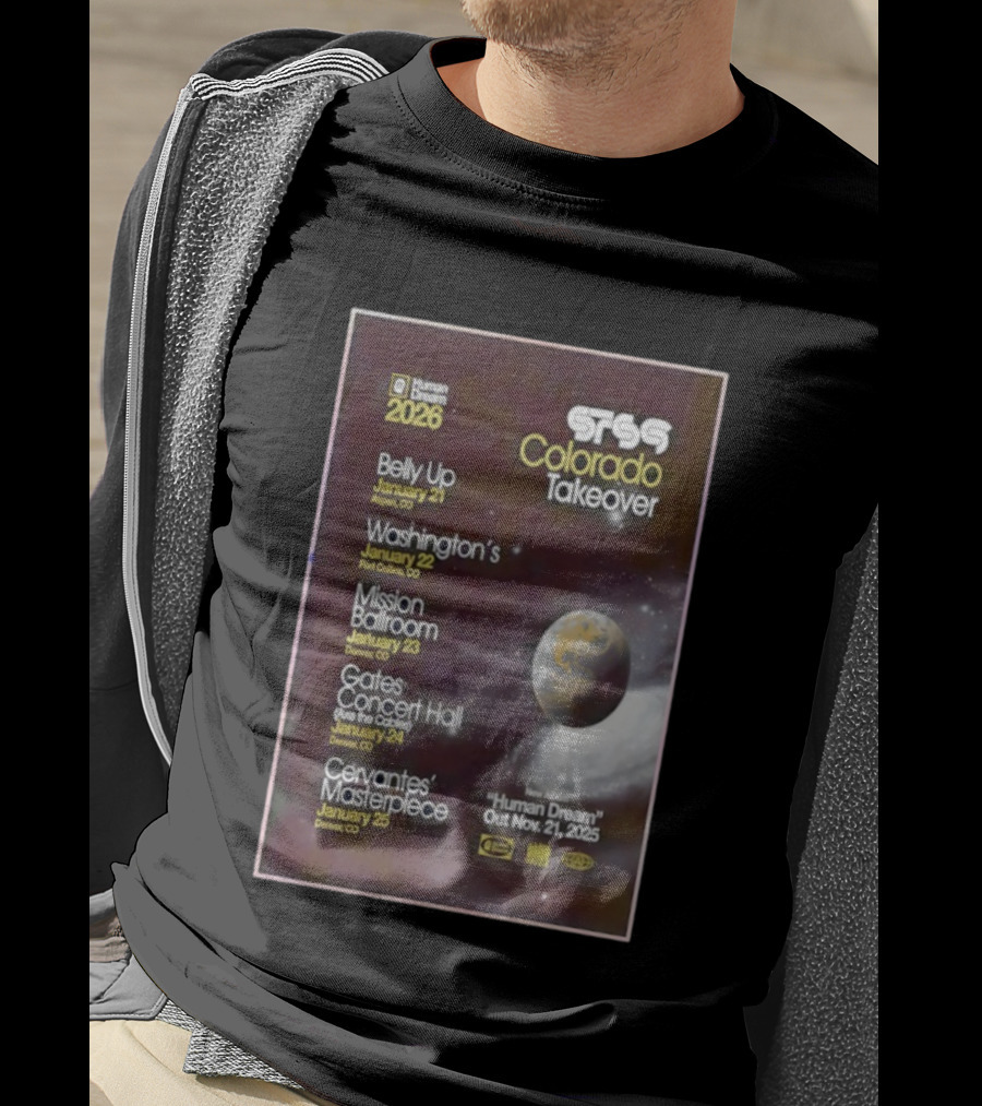 STS9 Colorado Takeover 2026 Human Dream Tour Dates Aspen Fort Collins Denver T-Shirt