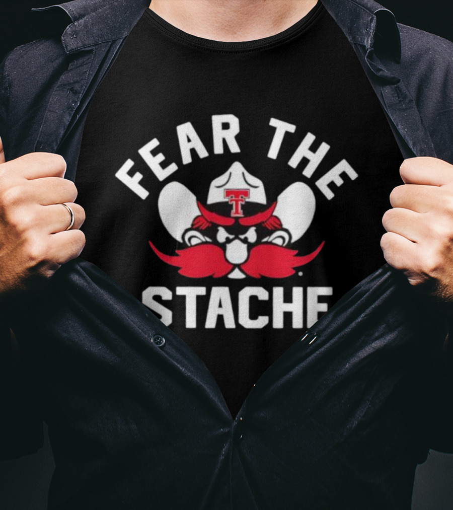 Texas Tech Fear The Stache Football NIL Jacob Rodriguez T-Shirt