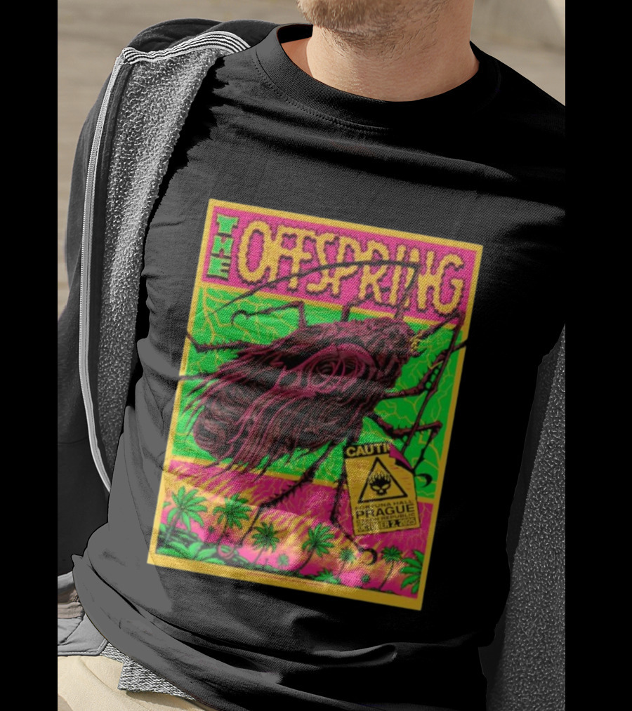 The Offspring Fortuna Hall Prague October 2nd 2025 Caution Insect T-Shirt