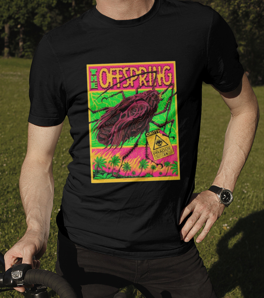 The Offspring Fortuna Hall Prague October 2nd 2025 Caution Insect T-Shirt