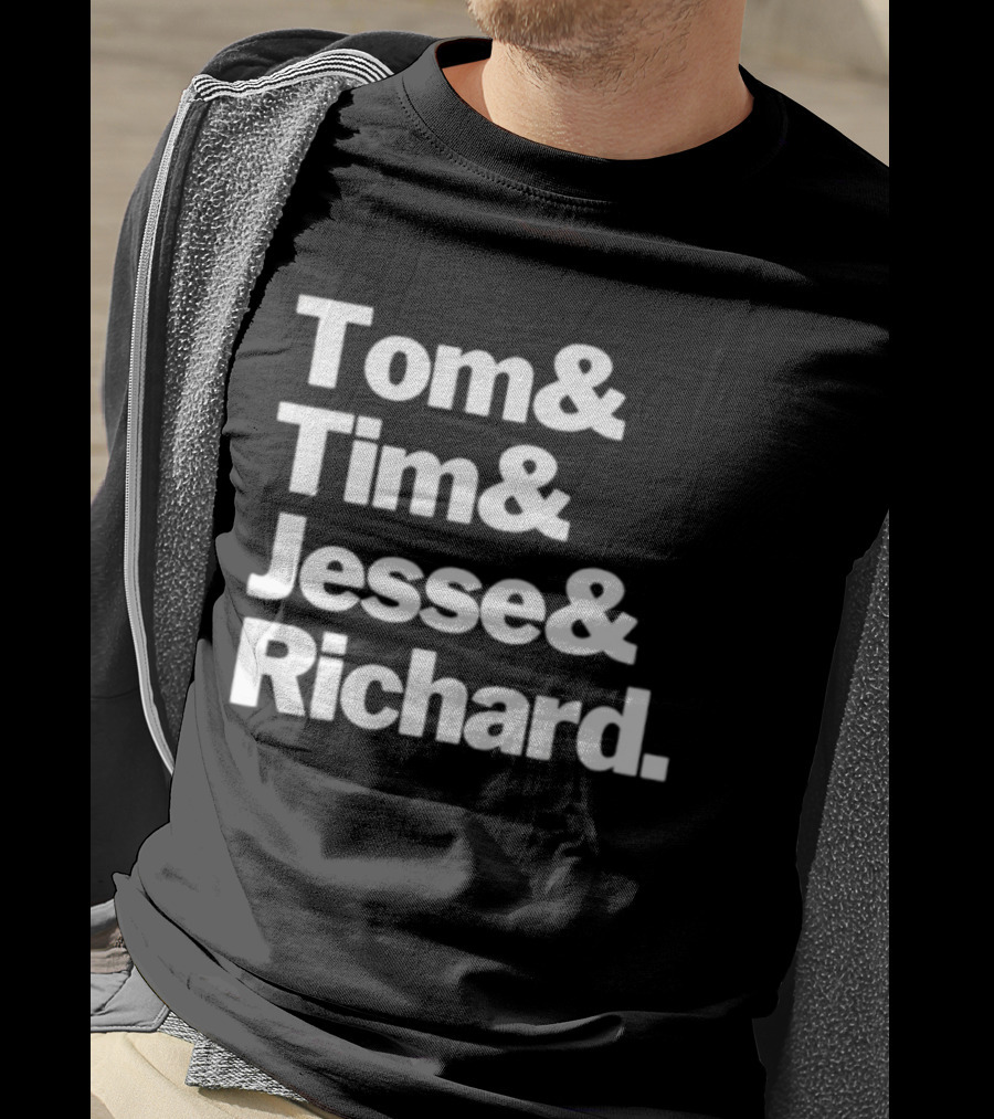 Tom And Tim And Jesse And Richard Text Graphic T-Shirt