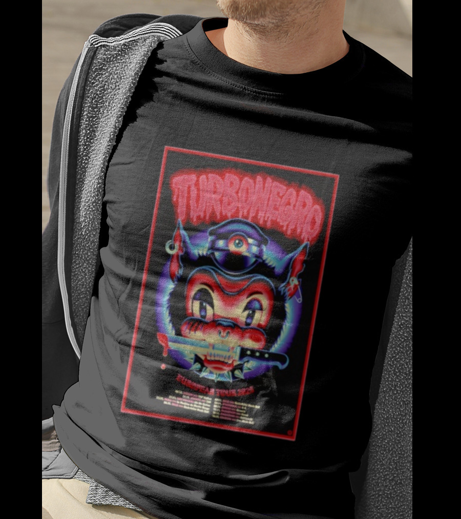 Turbonegro European Tour 2025 With Devilish Cat And Knife T-Shirt