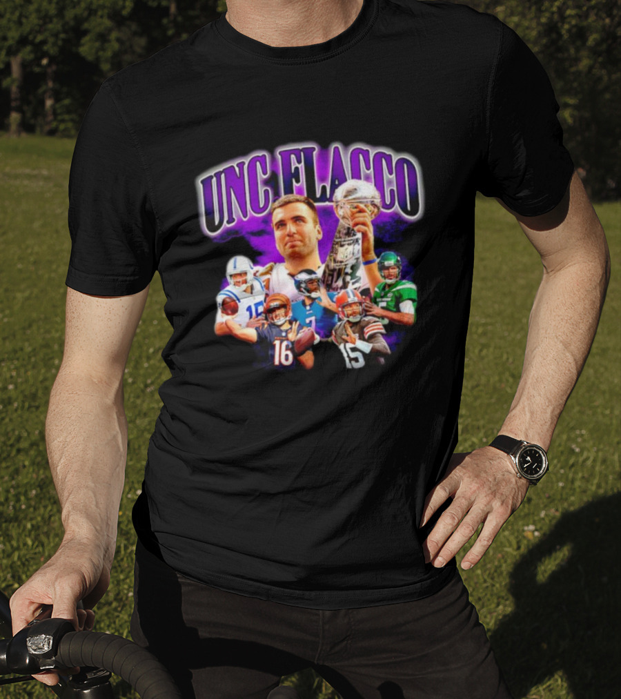 UNC Flacco Football Super Bowl Trophy Quarterbacks T-Shirt