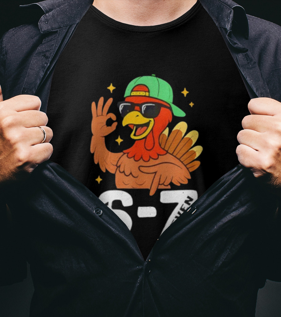 Six Seven Turkey Meme Gen Z Alpha Style T-Shirt