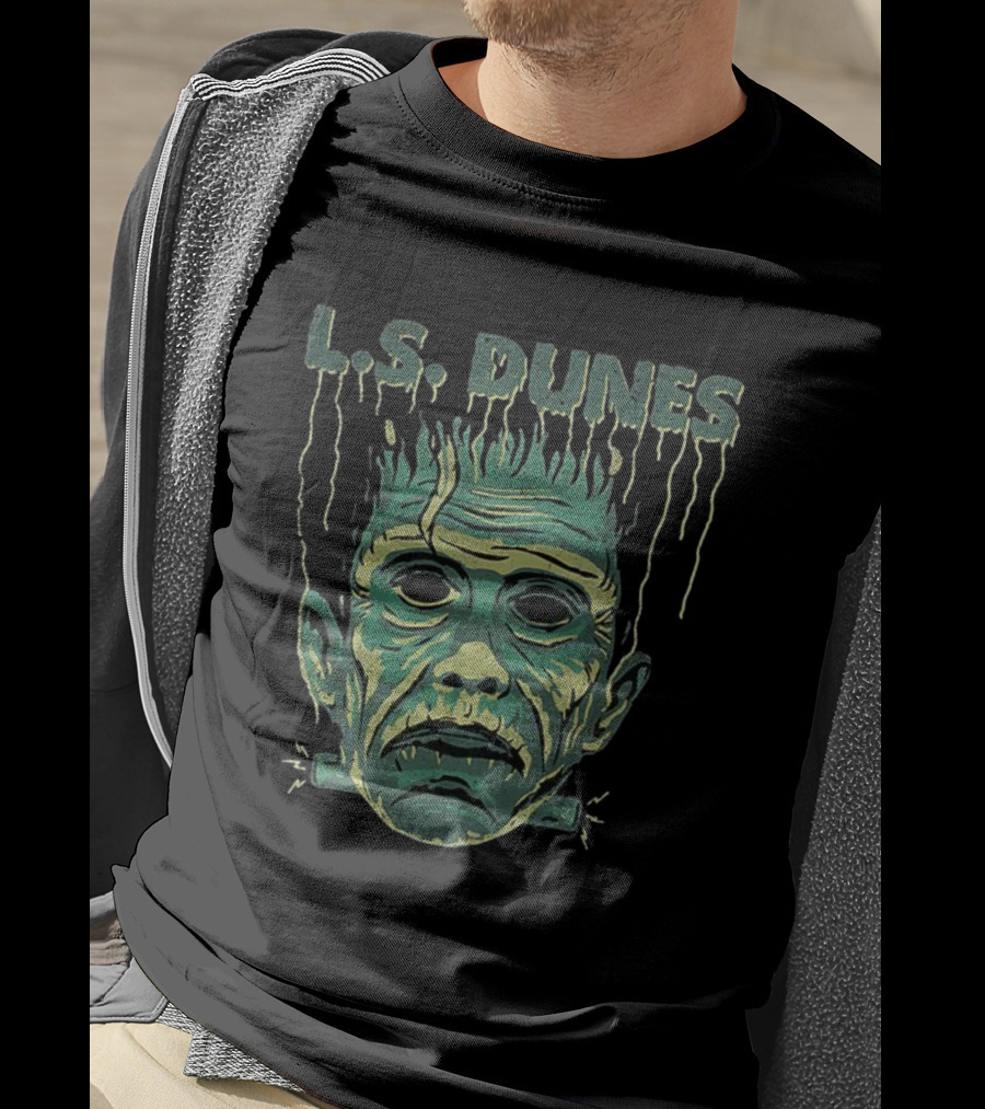 L.S. Dunes Frankenstein Halloween Monster Face T-Shirt