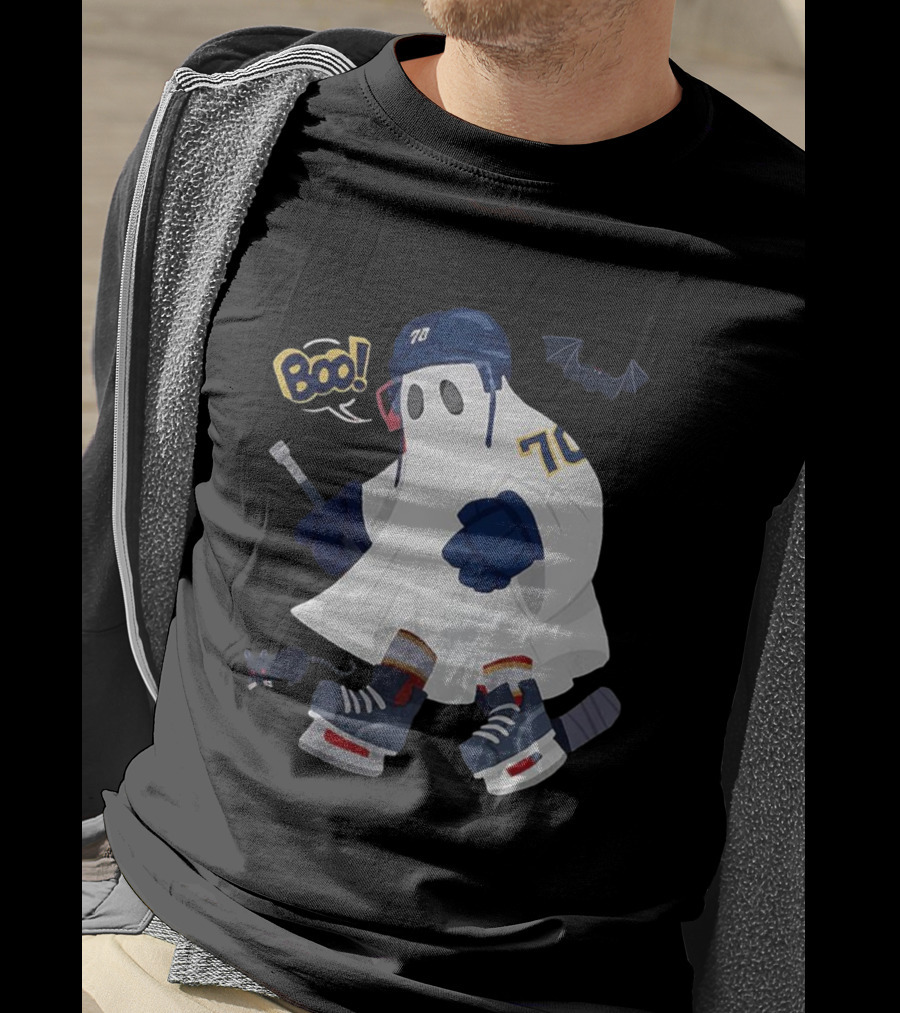 Florida Panthers NHL Halloween Boo Hockey Ghost 70 T-Shirt