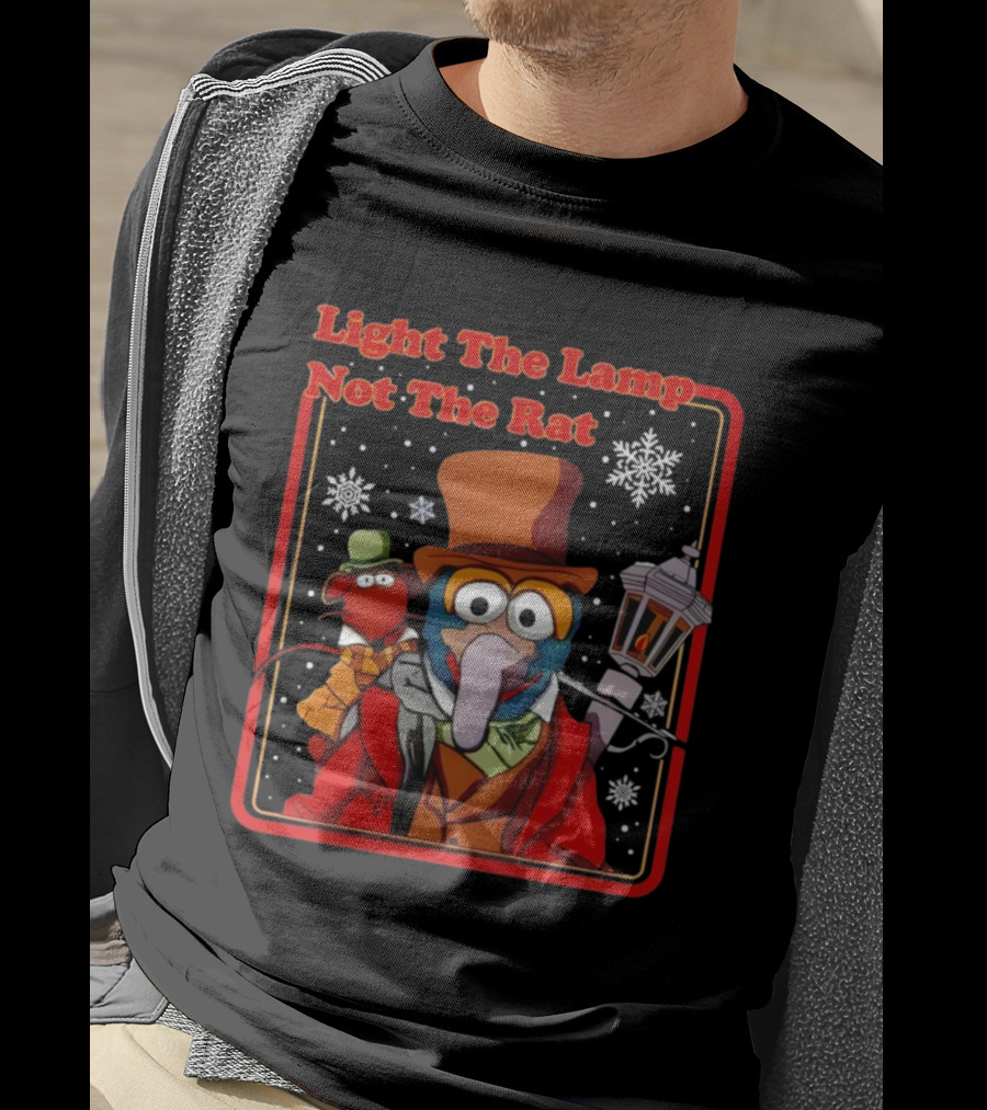 Gonzo Rizzo The Muppets Christmas Carol Light The Lamp Not The Rat T-Shirt