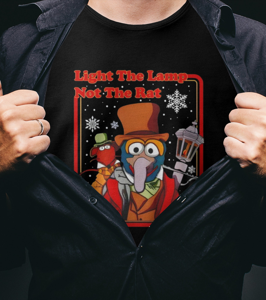 Gonzo Rizzo The Muppets Christmas Carol Light The Lamp Not The Rat T-Shirt