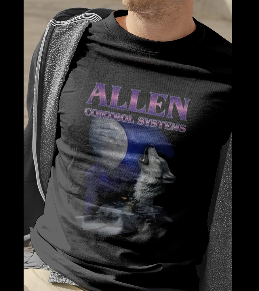 Allen Control Systems Howling Wolf Moon Tank Design T-Shirt
