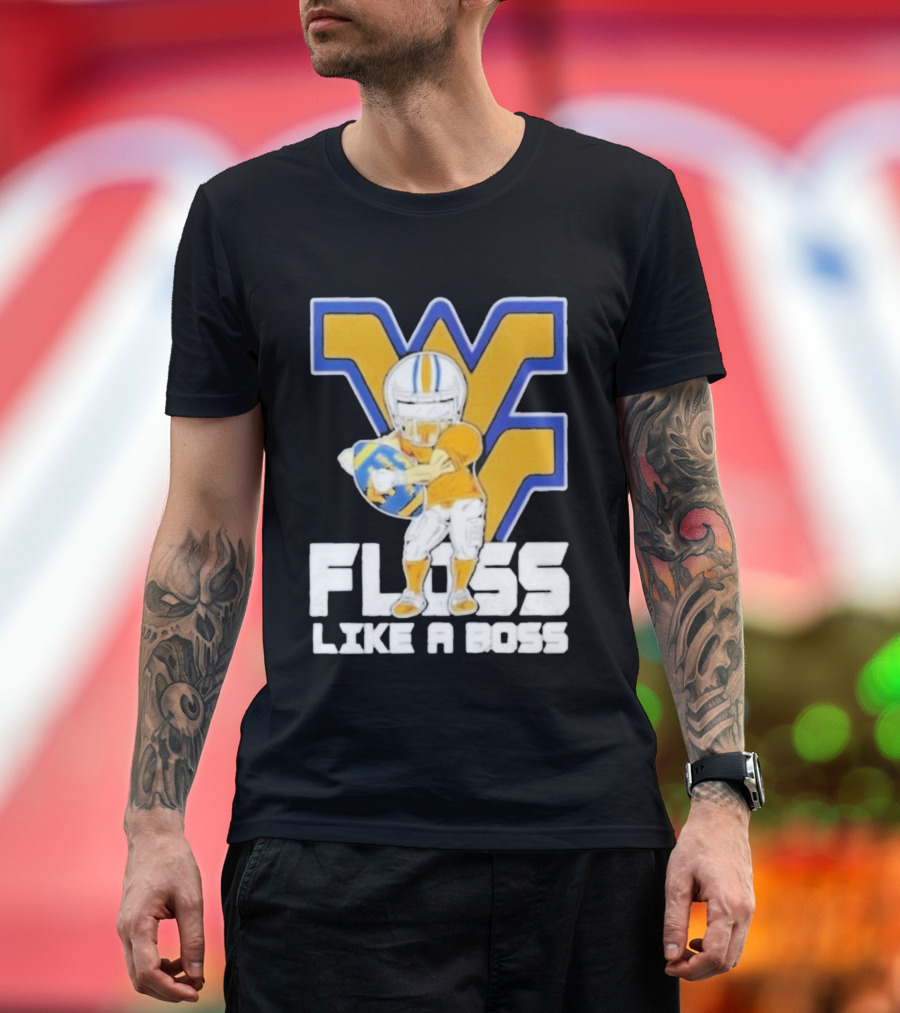 West Virginia Mountaineers Floss Like A Boss Football Celebration T-Shirt
