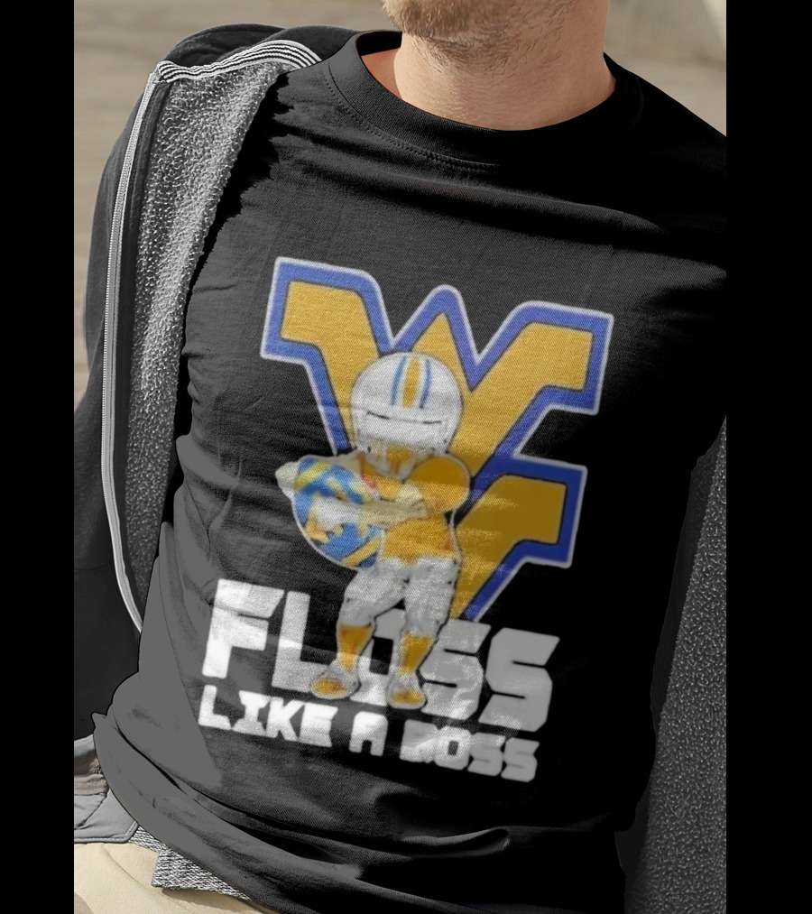 West Virginia Mountaineers Floss Like A Boss Football Celebration T-Shirt