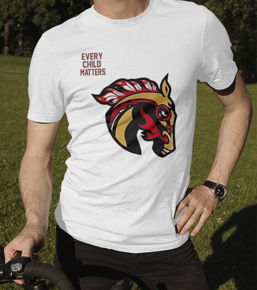 Calgary Wranglers Indigenous Heritage Every Child Matters Chinki Goodstoney T-Shirt