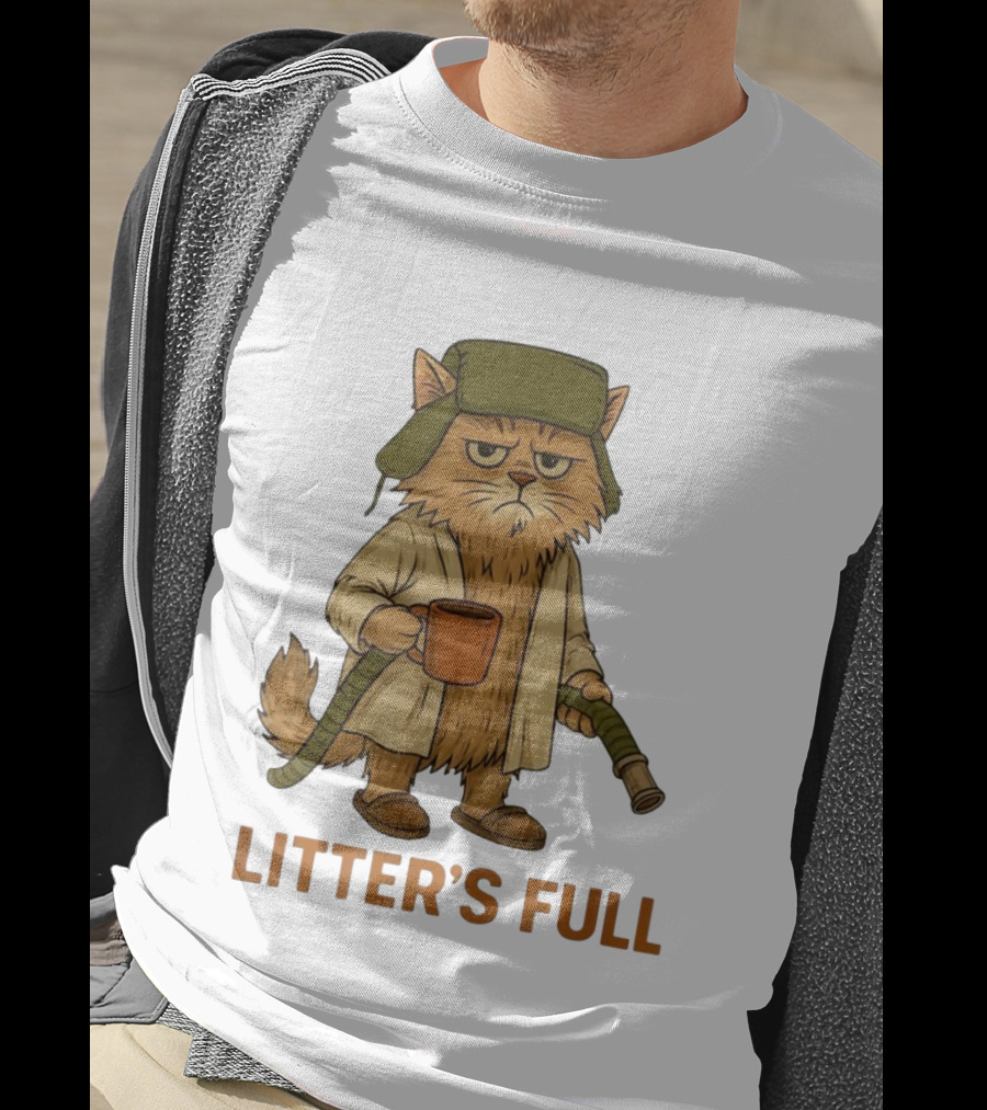 Litter’s Full Cat Coffee And Hose Hat T-Shirt