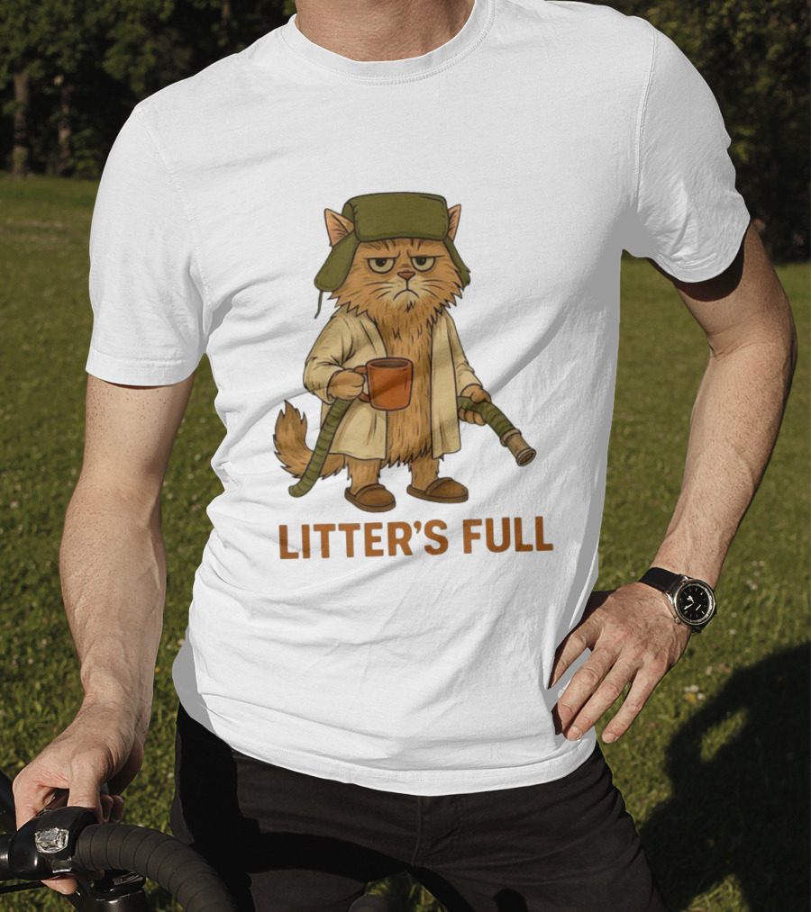 Litter’s Full Cat Coffee And Hose Hat T-Shirt
