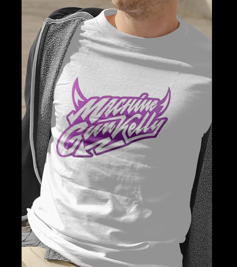 Machine Gun Kelly Ticket To My Downfall Tour 2025 Caricature Purple Stylized Text T-Shirt