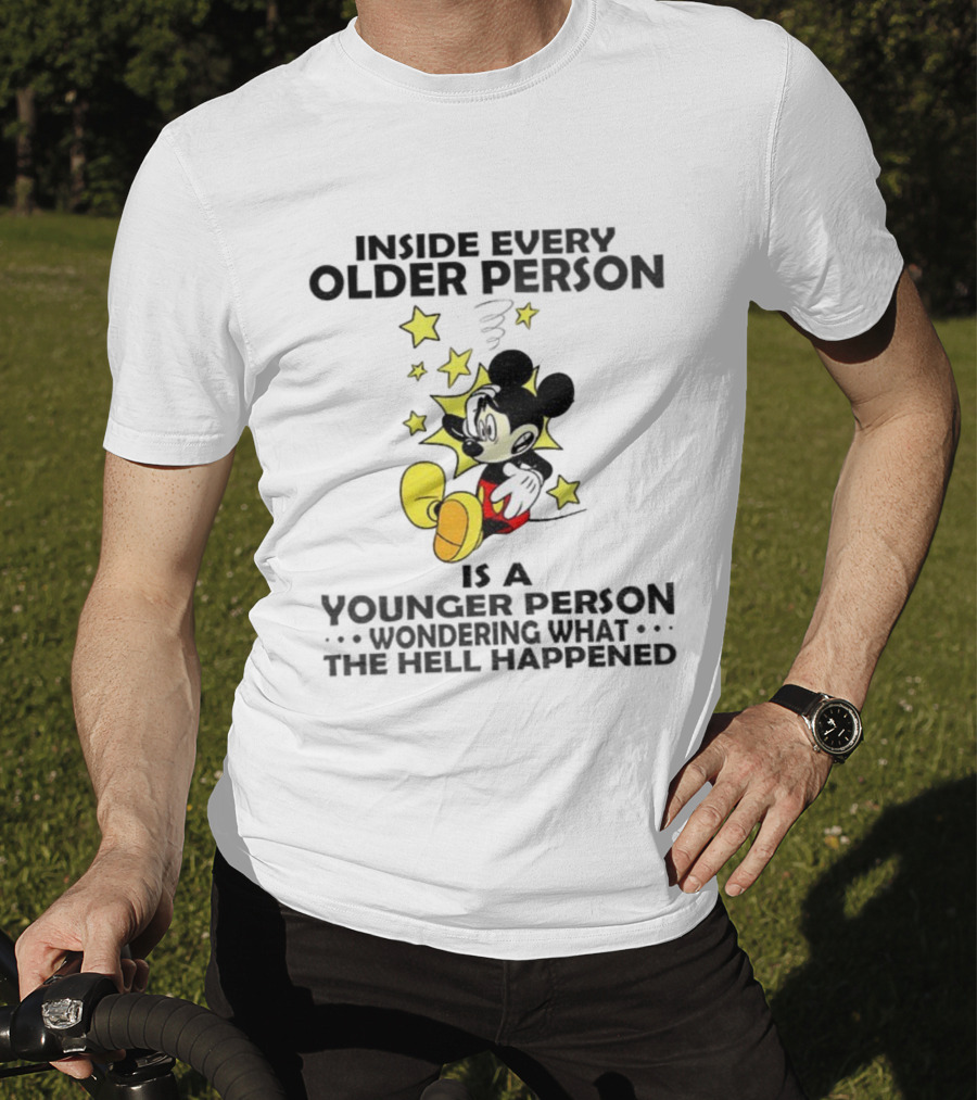 Mickey Younger Person Wondering What The Hell Happened Stars T-Shirt