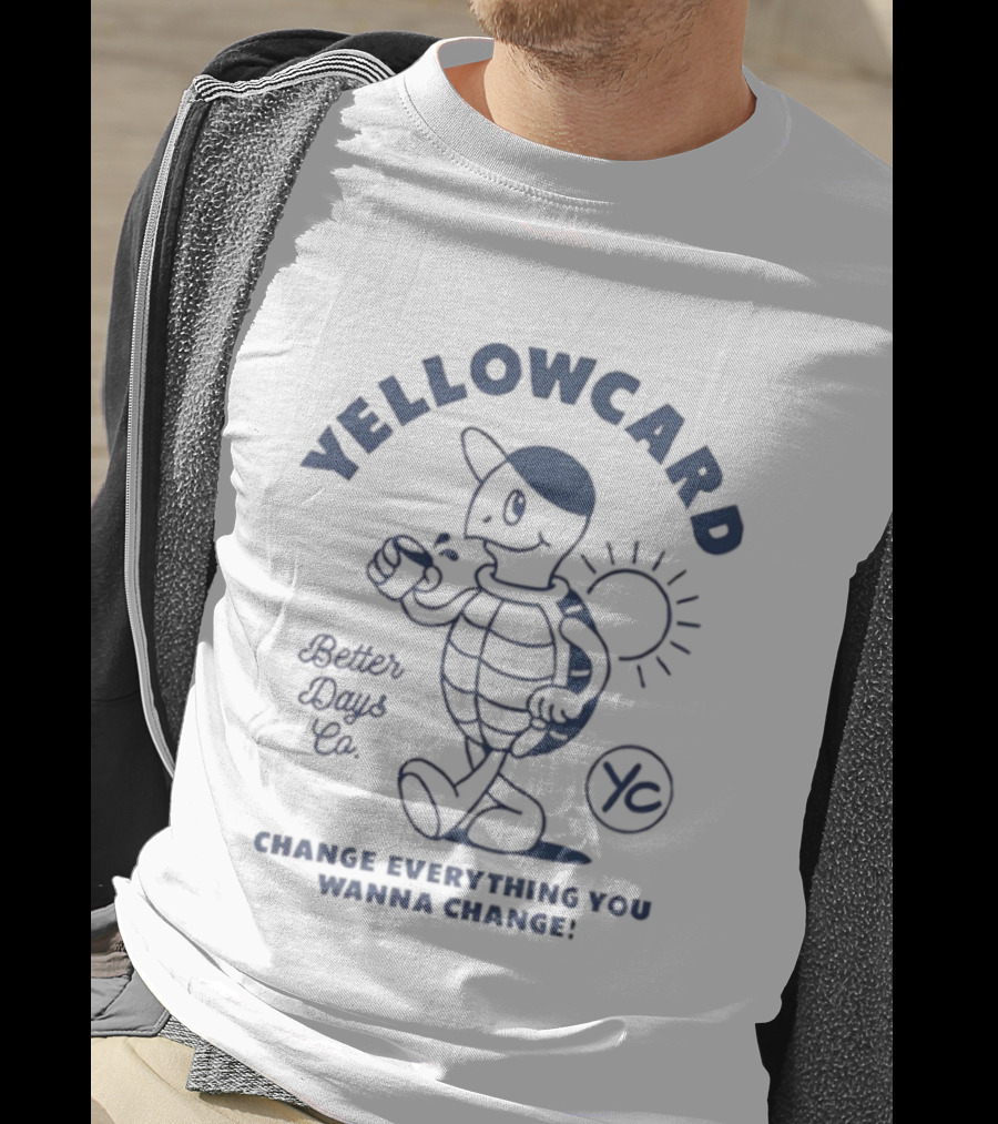 YELLOWCARD Better Days Co Sea Turtle Change Everything You Wanna Change T-Shirt