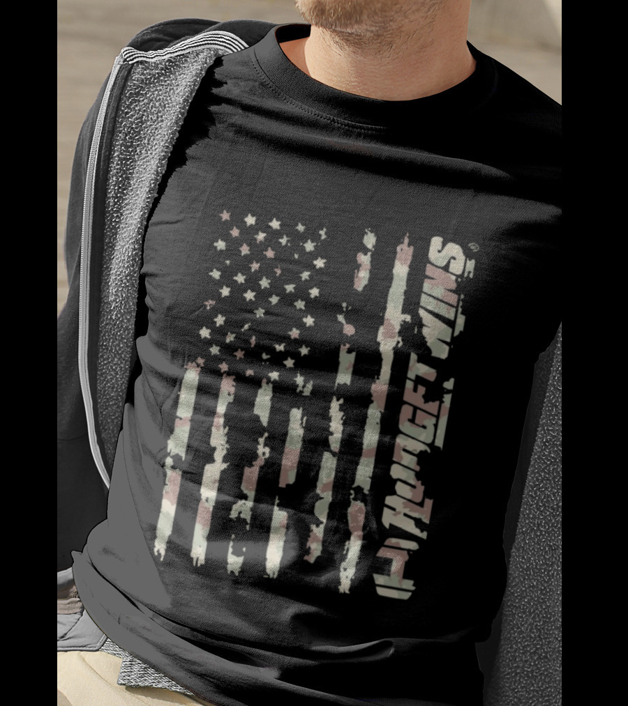 Camouflage Flag 9/11 Never Forget WMS T-Shirt