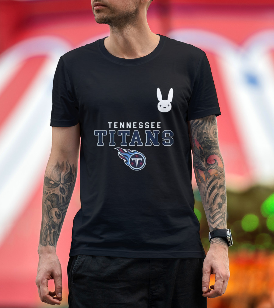 Tennessee Titans Bad Bunny DTMF Collaboration T-Shirt