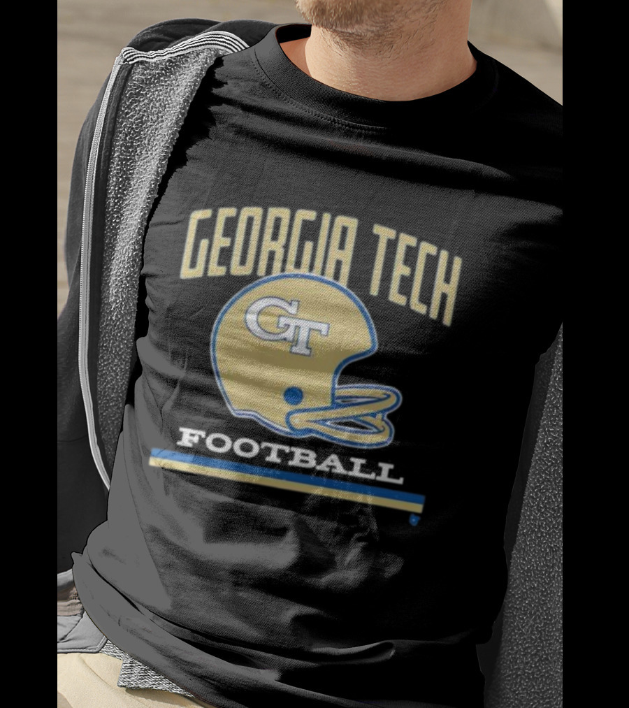 Georgia Tech Football Helmet GT Yellow Jackets T-Shirt