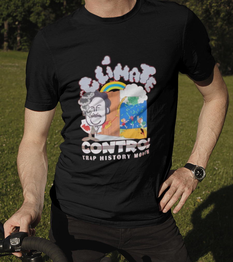 Jmacworldwide Climate Control Trap History Month Rainbow Cartoon Style T-Shirt