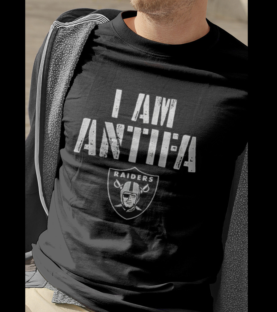 Las Vegas Raiders I Am Antifa Against Fascism T-Shirt