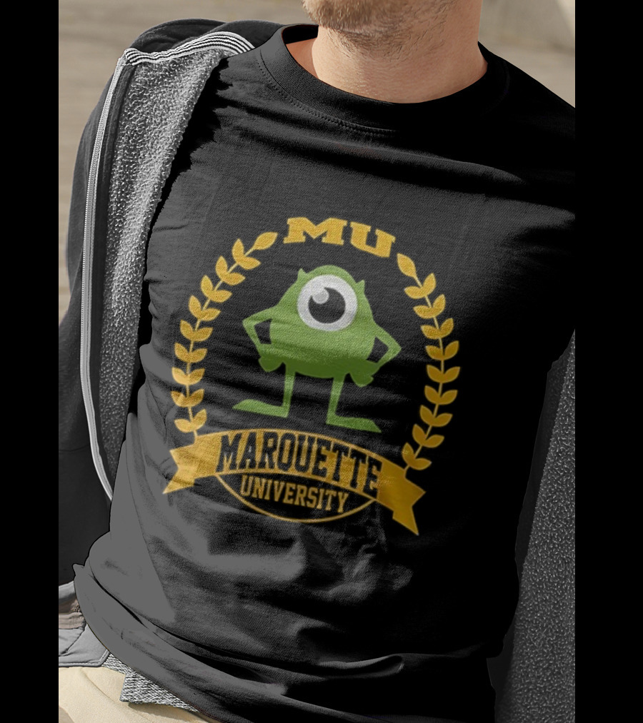 Marquette University Monsters University Collaboration Mike Wazowski Character Icon T-Shirt
