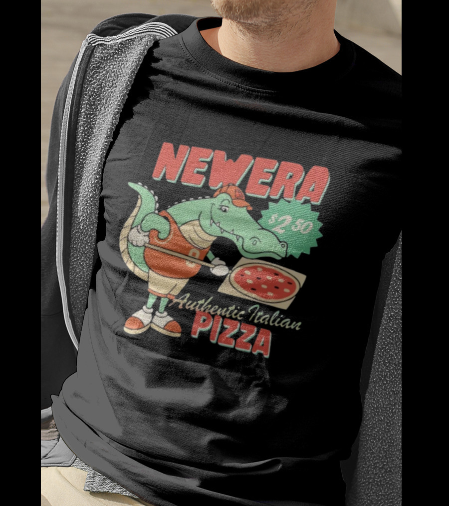 New Era Authentic Italian Pizza Crocodile Character $2.50 T-Shirt