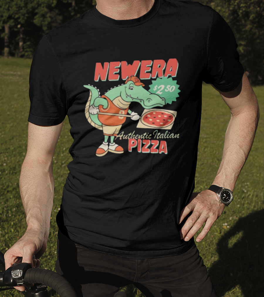 New Era Authentic Italian Pizza Crocodile Character $2.50 T-Shirt