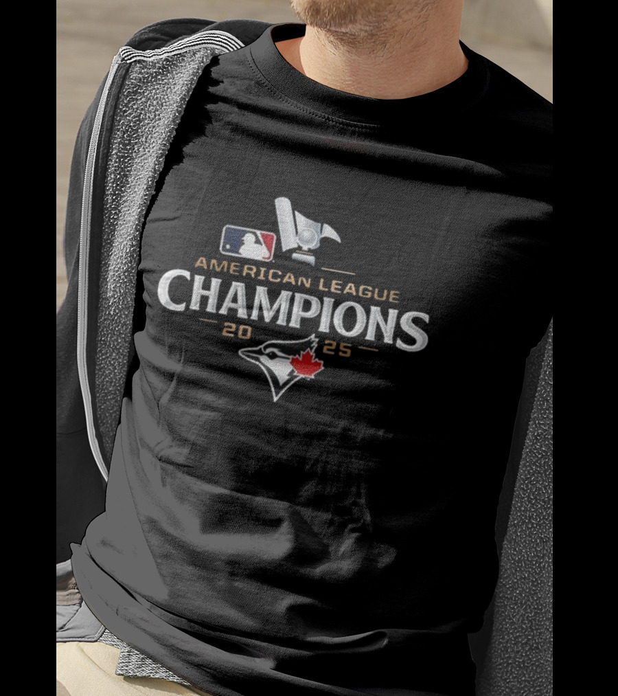Toronto Blue Jays American League Champions 2025 Logo MLB Roster T-Shirt