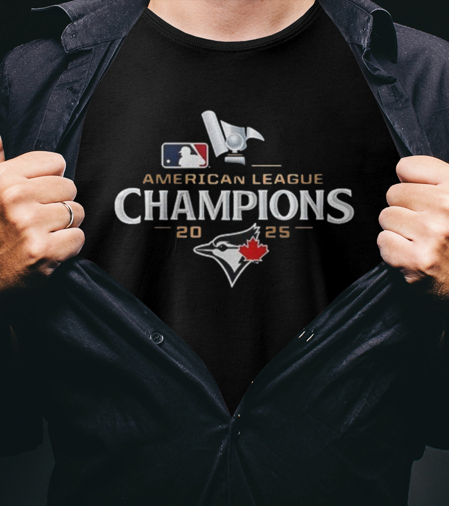 Toronto Blue Jays American League Champions 2025 Logo MLB Roster T-Shirt
