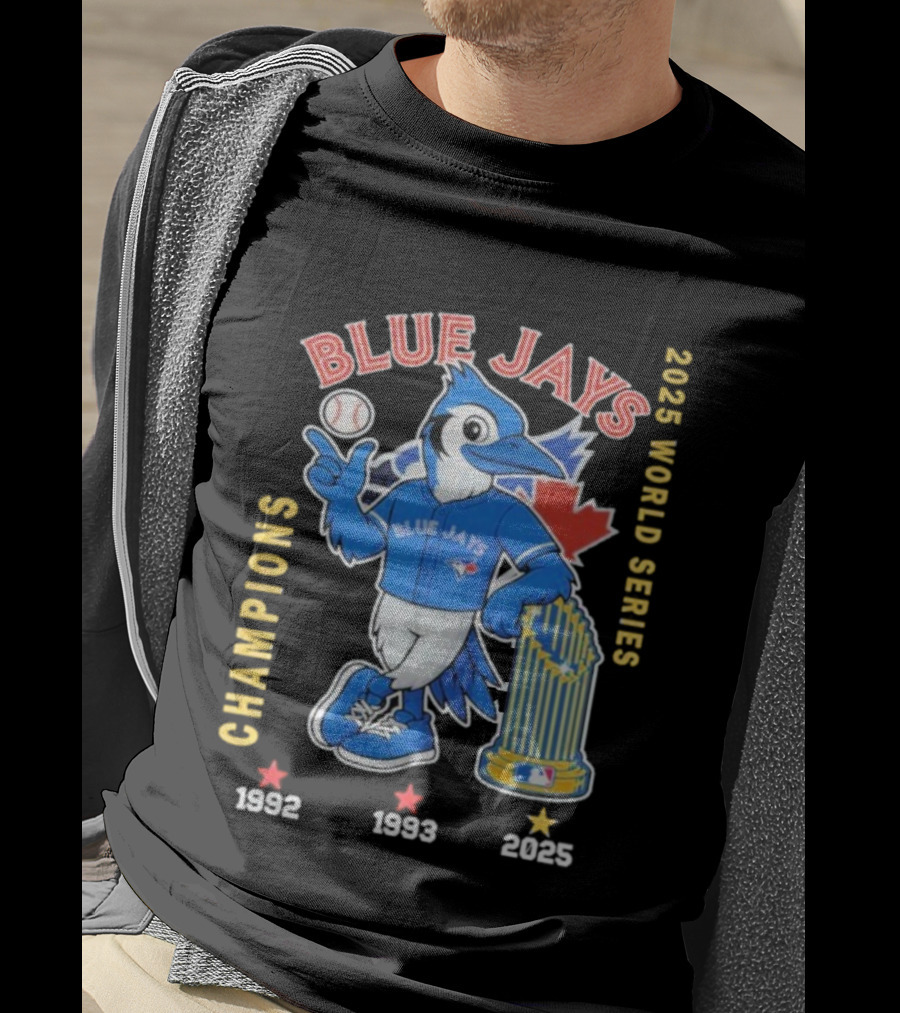 Toronto Blue Jays 2025 World Series Champions Mascot Trophy 1992 1993 T-Shirt