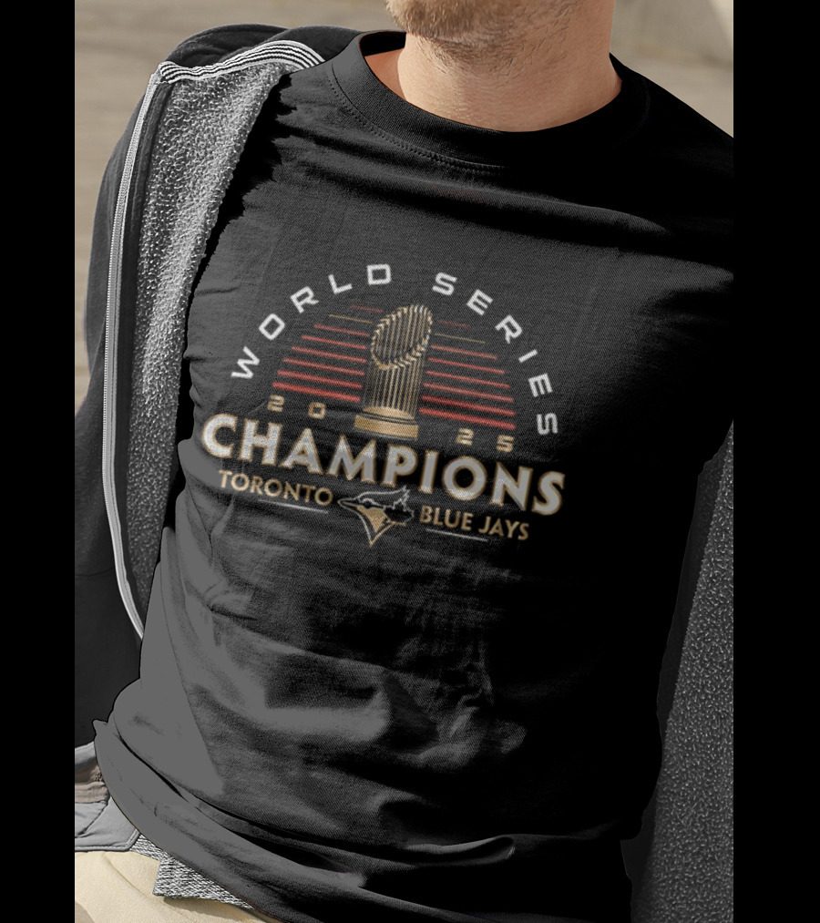 Toronto Blue Jays World Series Champions Trophy Logo Vintage Style T-Shirt