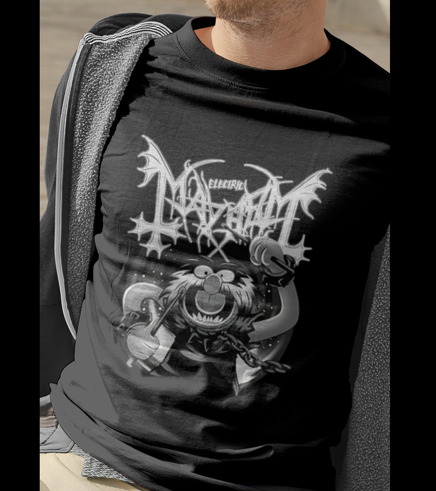 The Muppet Show Animal Drummer Electric Mayhem Heavy Metal Fan T-Shirt