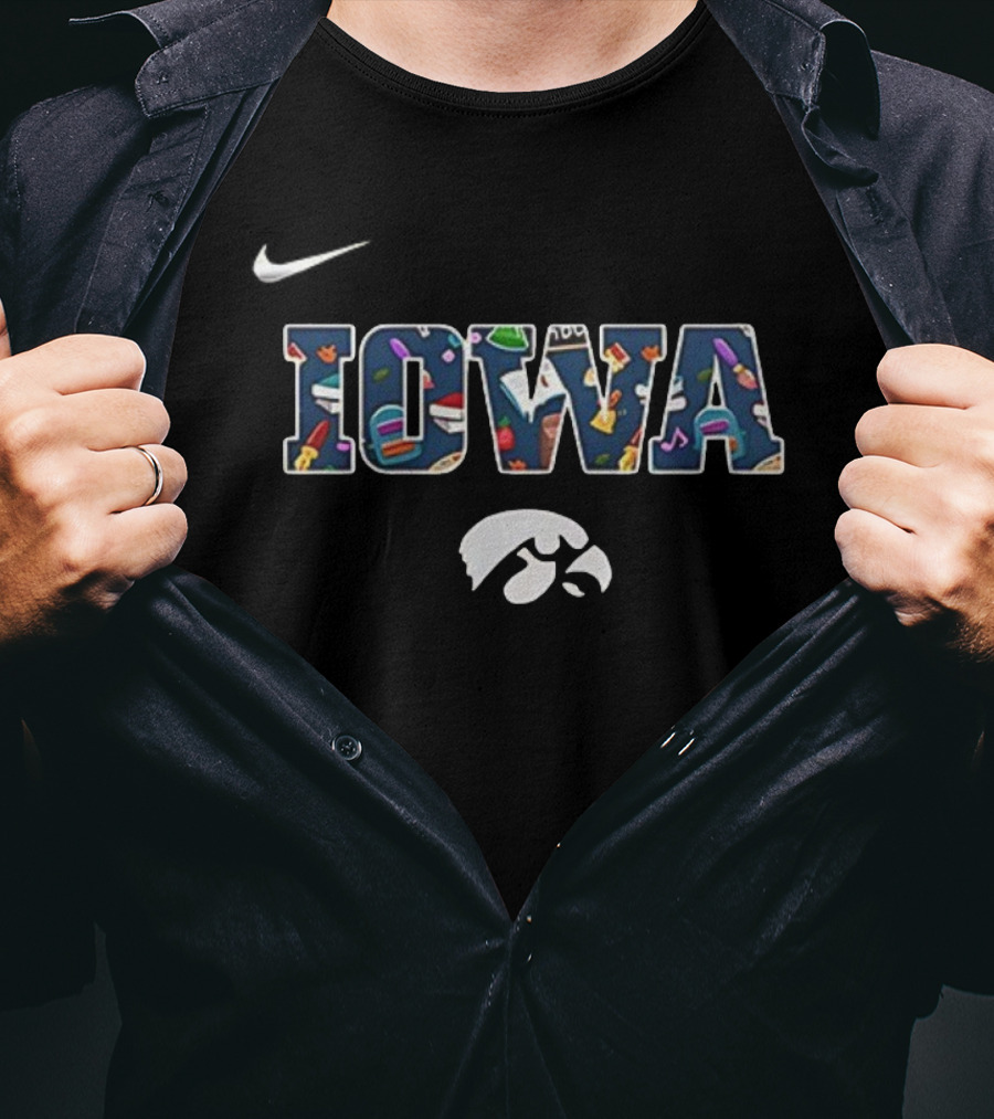 Iowa Teach Love Inspire Hawkeyes Teacher Appreciation 2025 T-Shirt