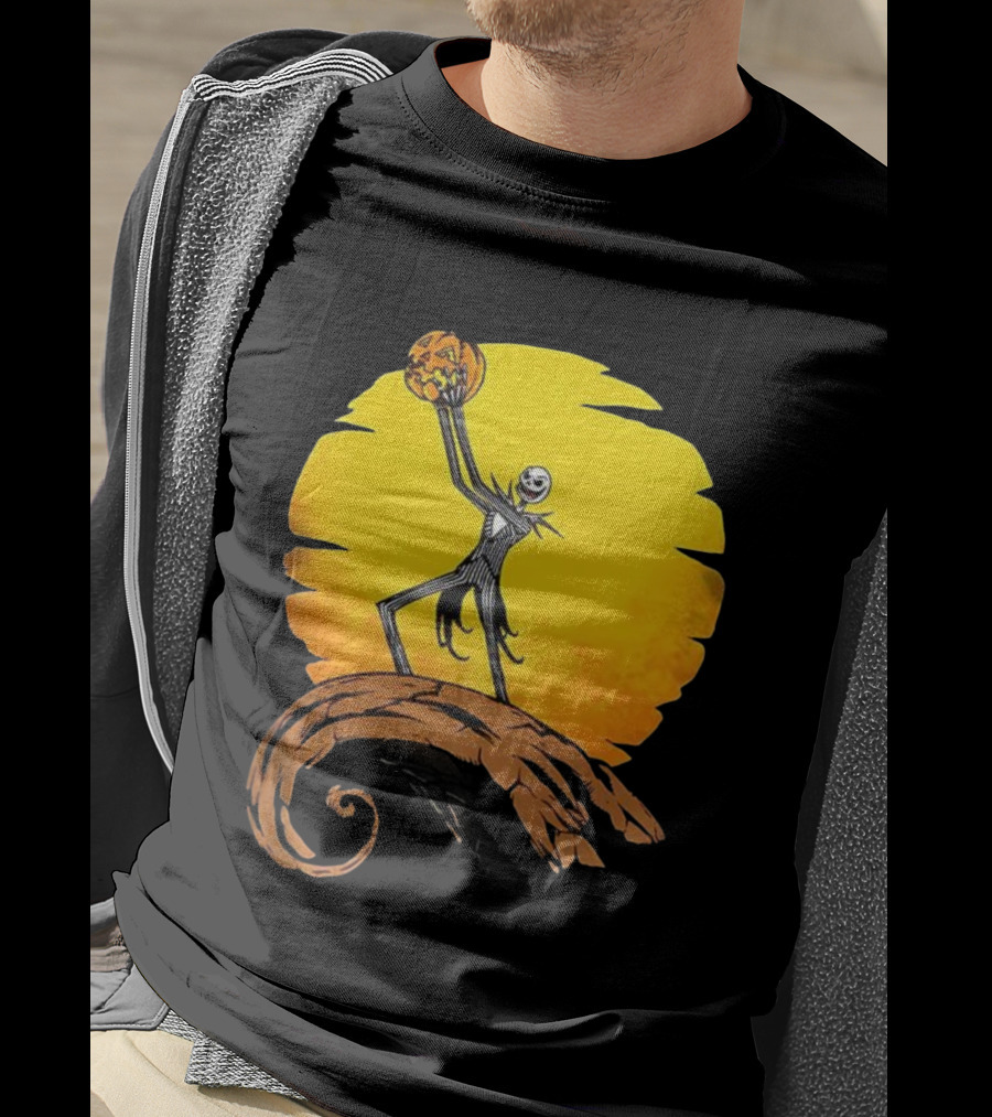 Jack Skellington Halloween Moonlight Pumpkin King T-Shirt