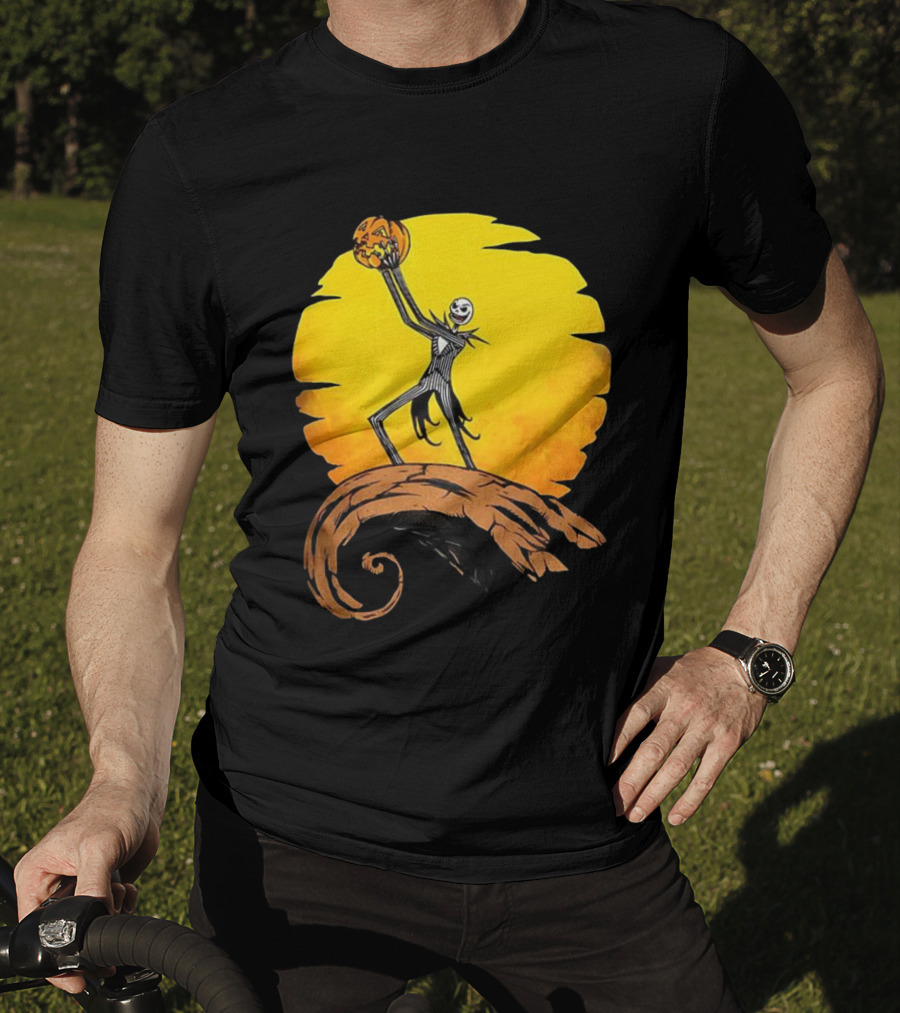 Jack Skellington Halloween Moonlight Pumpkin King T-Shirt