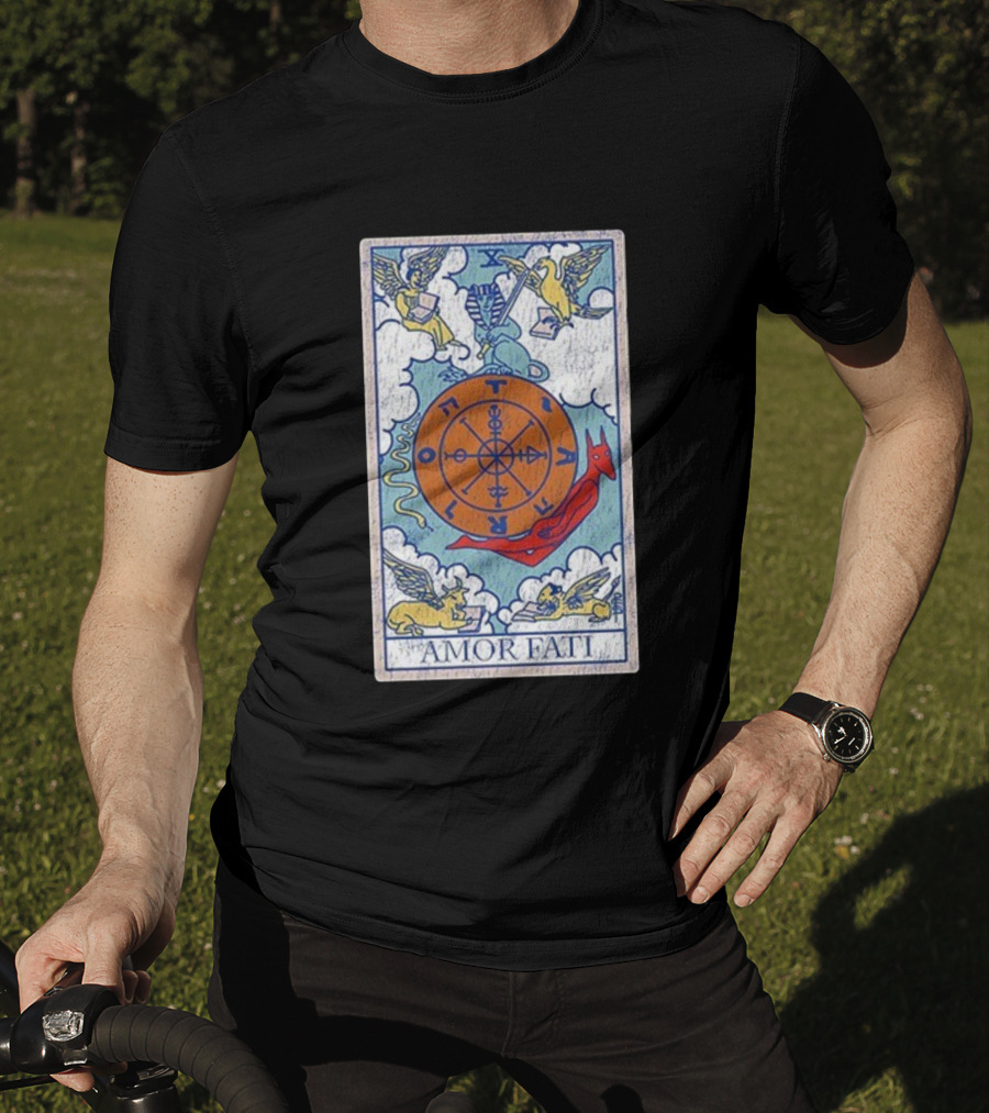 Joe Bartolozzi Amor Fati Wheel Of Fortune Tarot Destiny Unveiled Royal T-Shirt