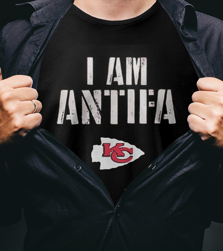Kansas City Chiefs I Am Antifa Against Fascism KC Arrowhead T-Shirt