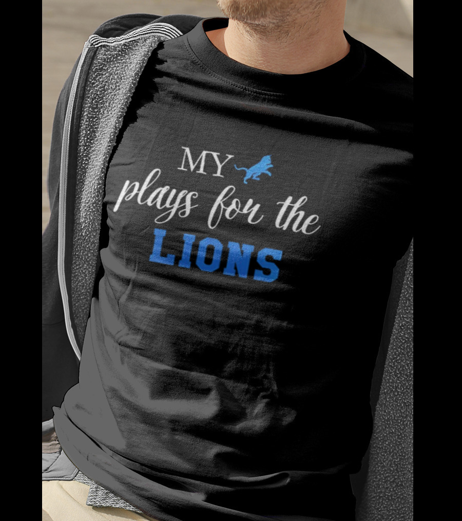 My Plays For The Lions National Cat Day NFL Football 2025 T-Shirt