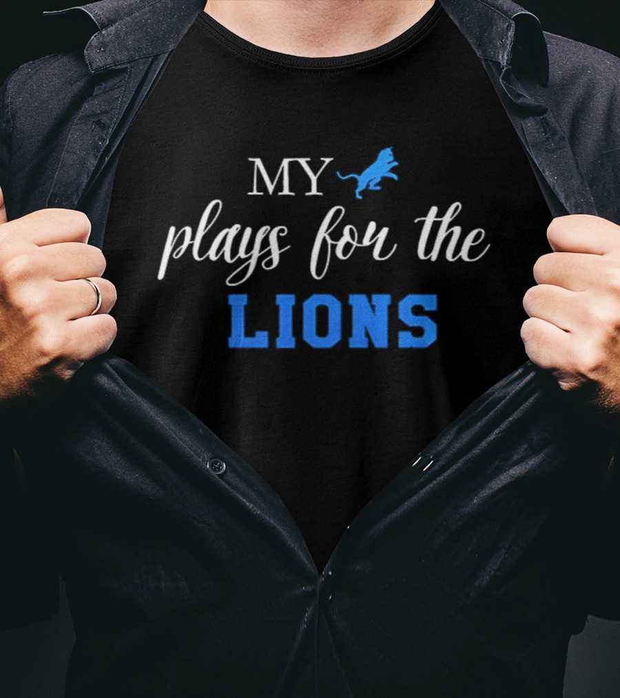 My Plays For The Lions National Cat Day NFL Football 2025 T-Shirt