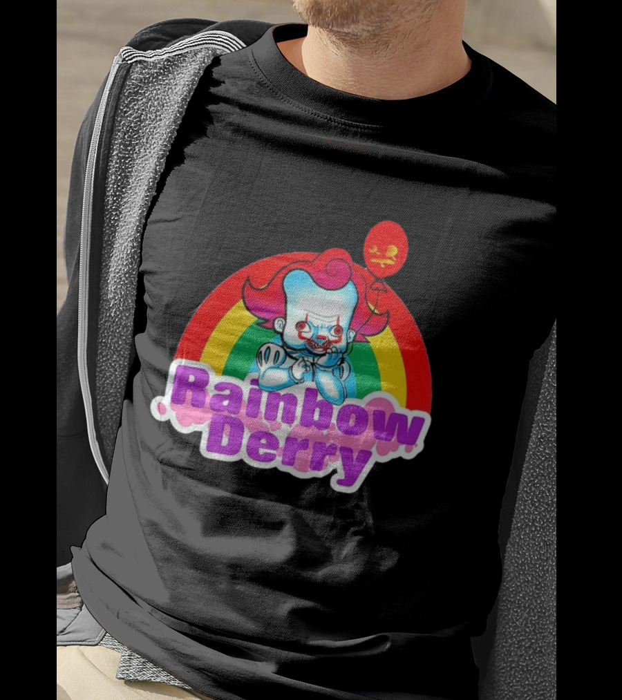 Rainbow Derry Pennywise Infant Balloon Cartoon T-Shirt