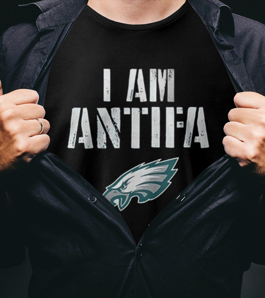 Philadelphia Eagles I Am Antifa Against Fascism T-Shirt