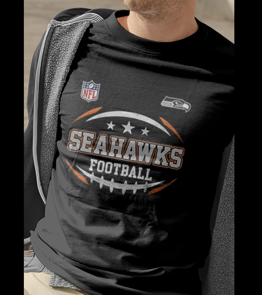 Seattle Seahawks NFL Football Harley Davidson Motorcycle Fan Gear T-Shirt