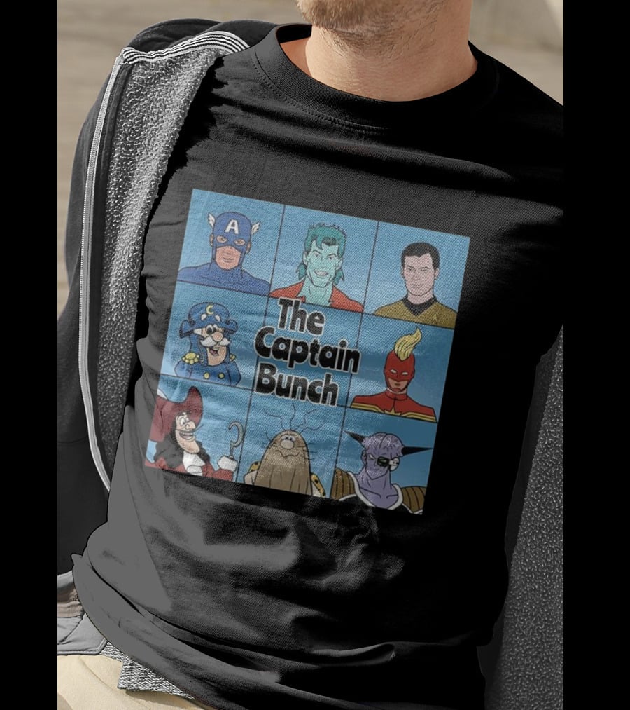 The Captain Bunch The Brady Bunch Cartoon Characters Inspired Design T-Shirt